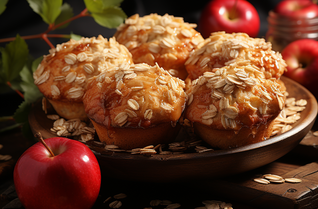 Haferflocken-Apfel-Muffins