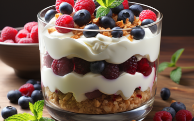 Joghurt mit Granola und Beeren