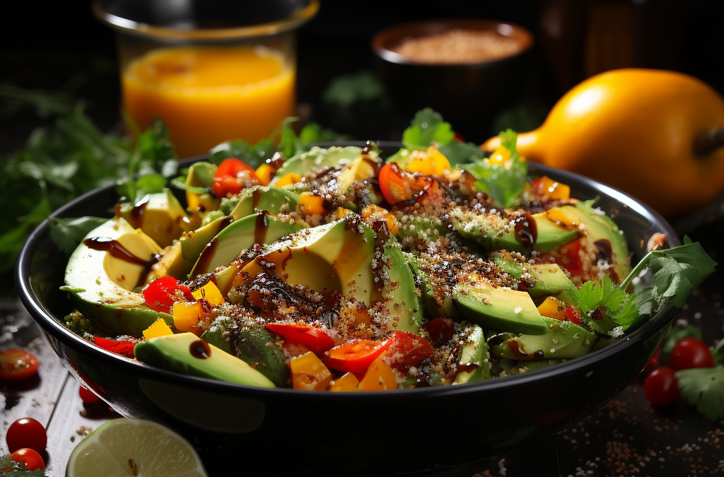 Quinoa-Salat mit Avocado und Mango