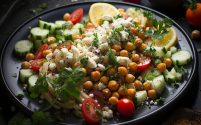 Quinoa-Salat mit Kichererbsen und Feta